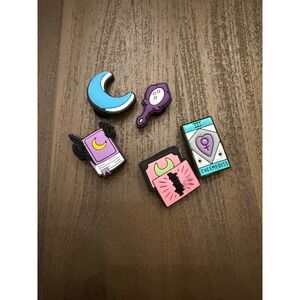 Crocs Celestial Charm Lot Moon Mirror Book Tarot Card Lucky Shoe Widget Charms